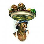 Watercolour of African Girl Selling Fruit
