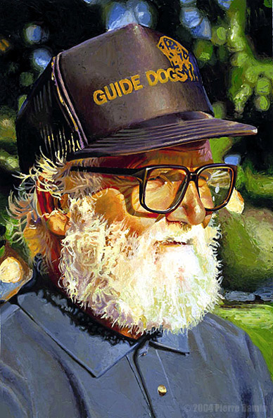 Acrylic Portrait of Bearded Man