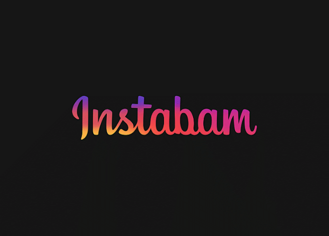 Instagram's logo spelling out Instabam